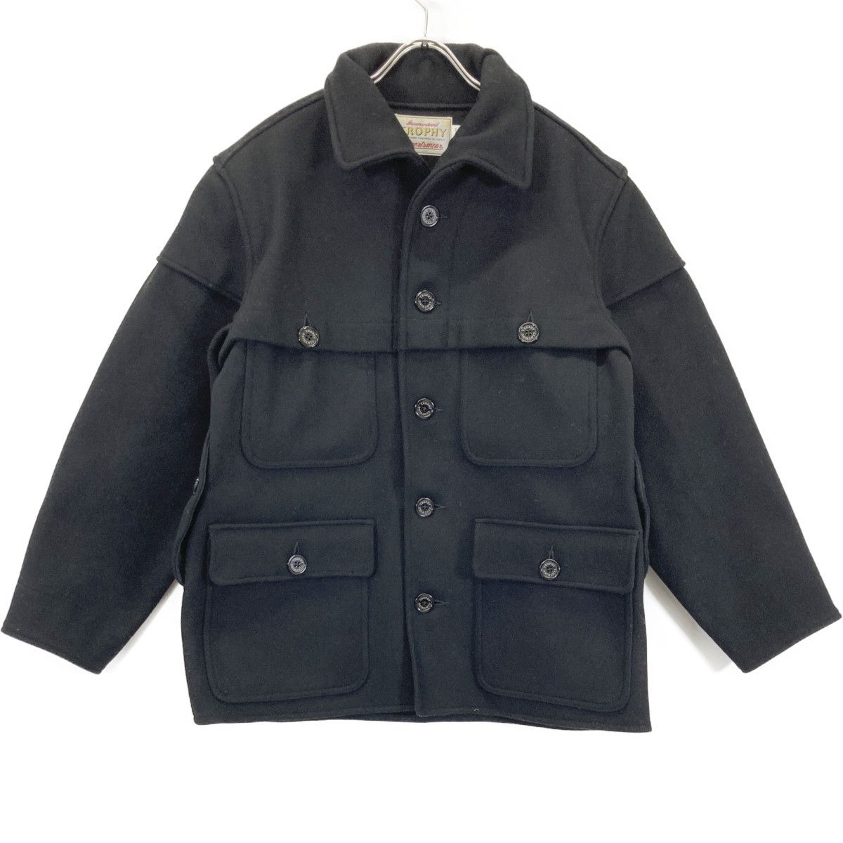 TROPHY CLOTHING トロフィークロージング ブラック ウール CRUISER クルーザージャケット 42