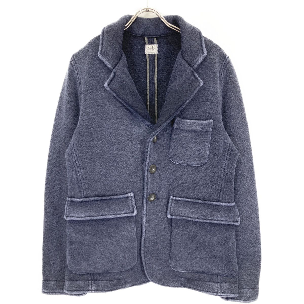 C.P.COMPANY シーピーカンパニー 5318561A1 ネイビー ウール ニット ジャケット 48