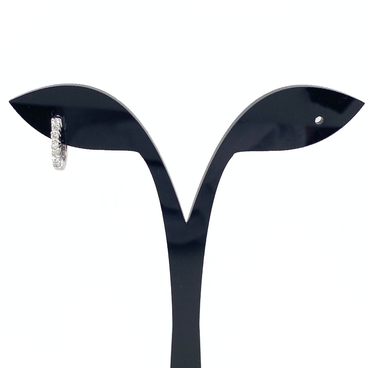 メレダイヤ デザインピアス WG ホワイトゴールド フープ ピアス K14 WG ダイヤモンド レディース