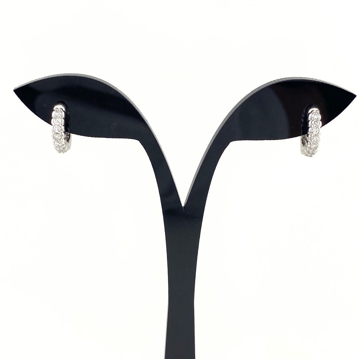 メレダイヤ デザインイヤリング プラチナ フープ イヤリング Pt900 ダイヤモンド レディース