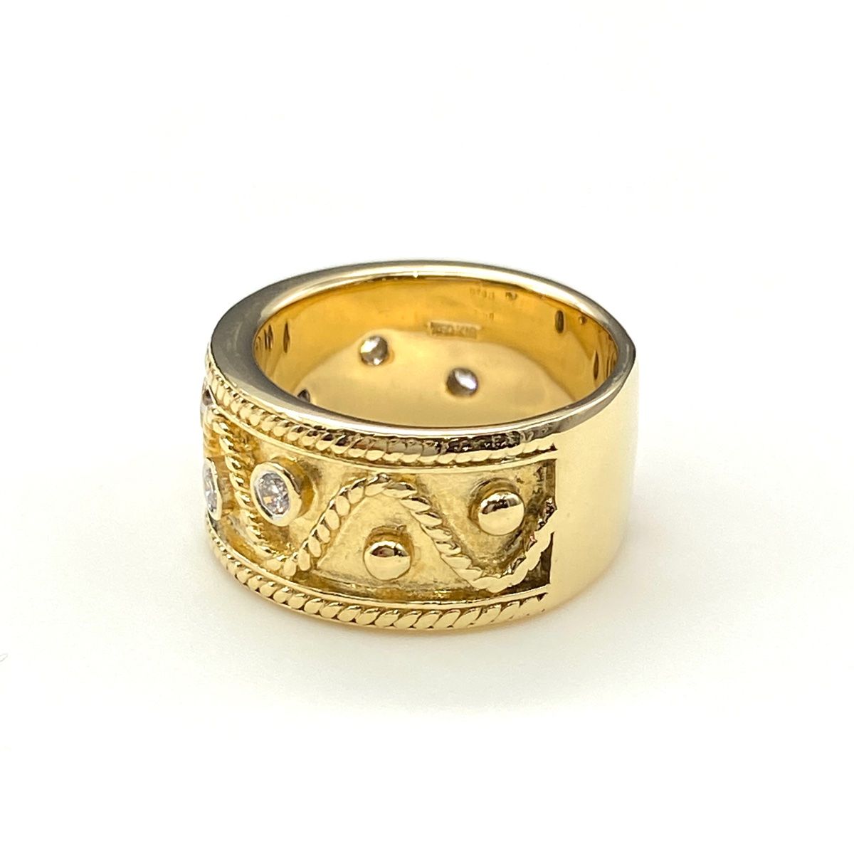 メレダイヤ デザインリング YG イエローゴールド 指輪 リング 11.5号 K 18 750 ダイヤモンド レディース