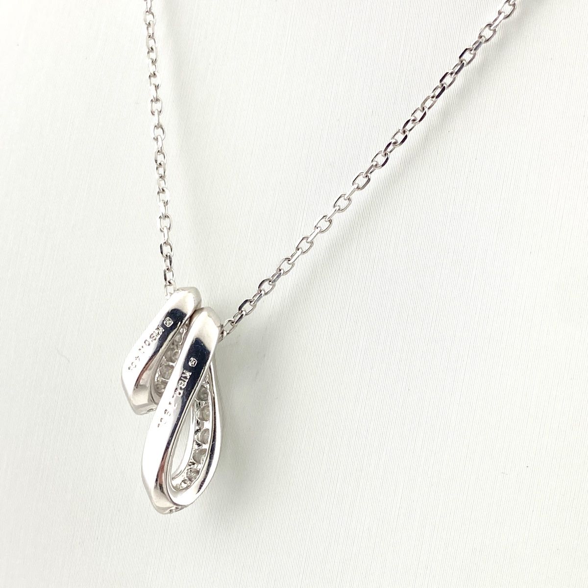 ミキモト メレダイヤ デザインネックレス ペンダント ネックレス K 18 ダイヤモンド レディース