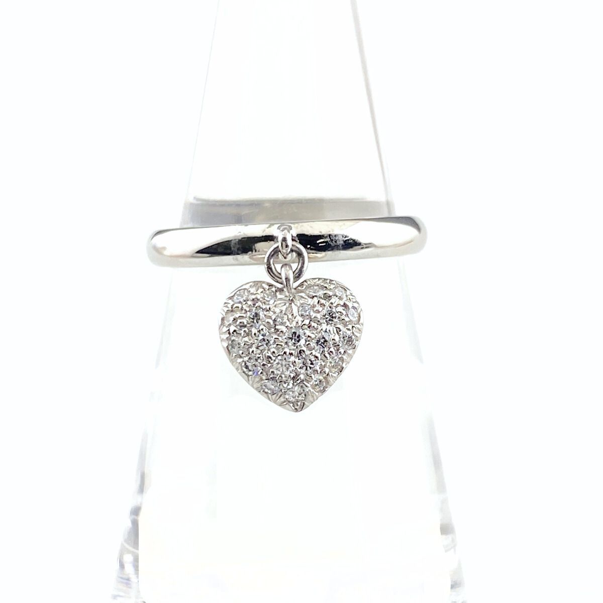 ティファニー TIFFANY-Co. センチメンタルハート リング プラチナ 指輪 メレダイヤ ハートモチーフ スイング リング 11号 Pt950 ダイヤモンド レディース