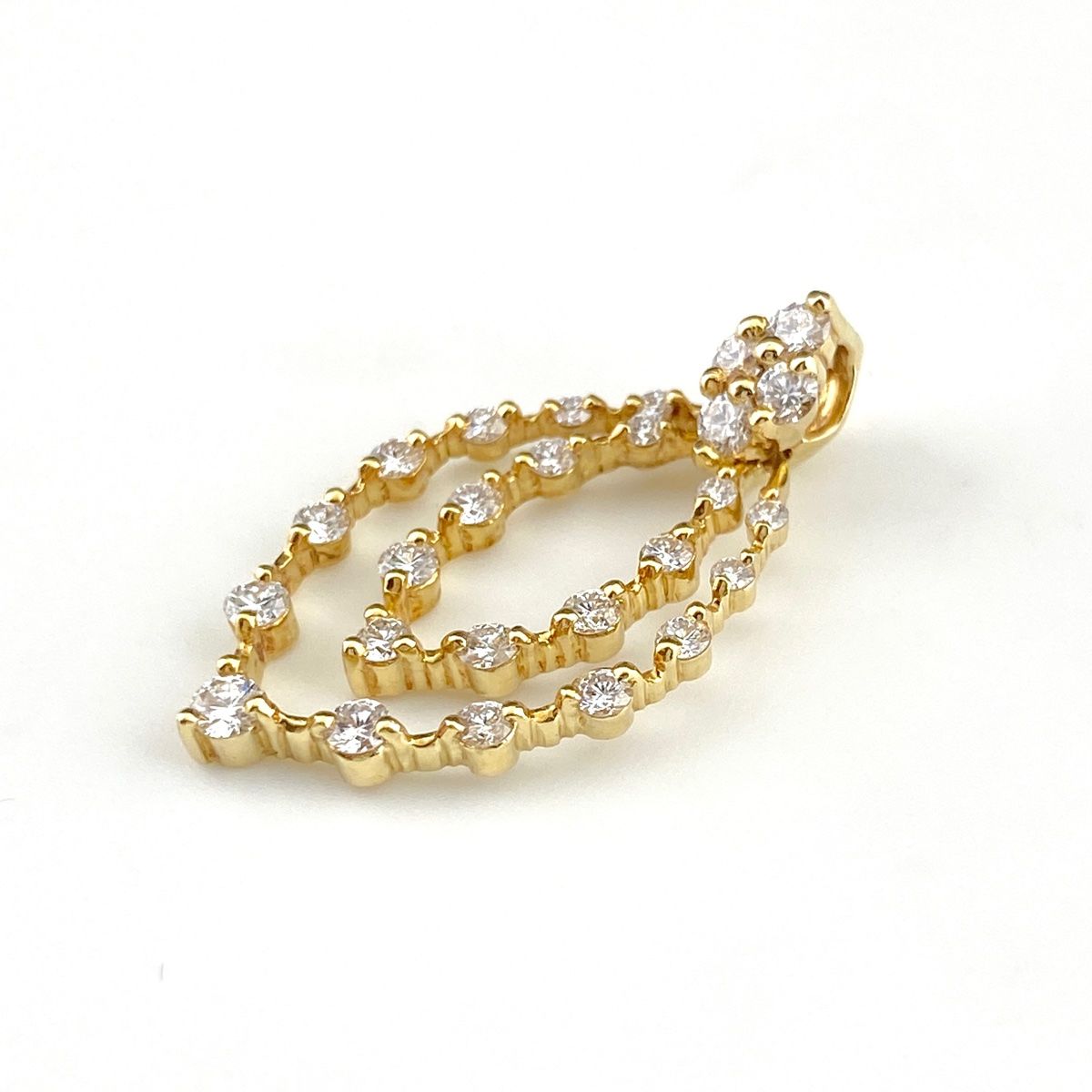 アクアスキュータム Aquascutum メレダイヤ ペンダントトップ YG イエローゴールド K 18 ダイヤモンド レディース