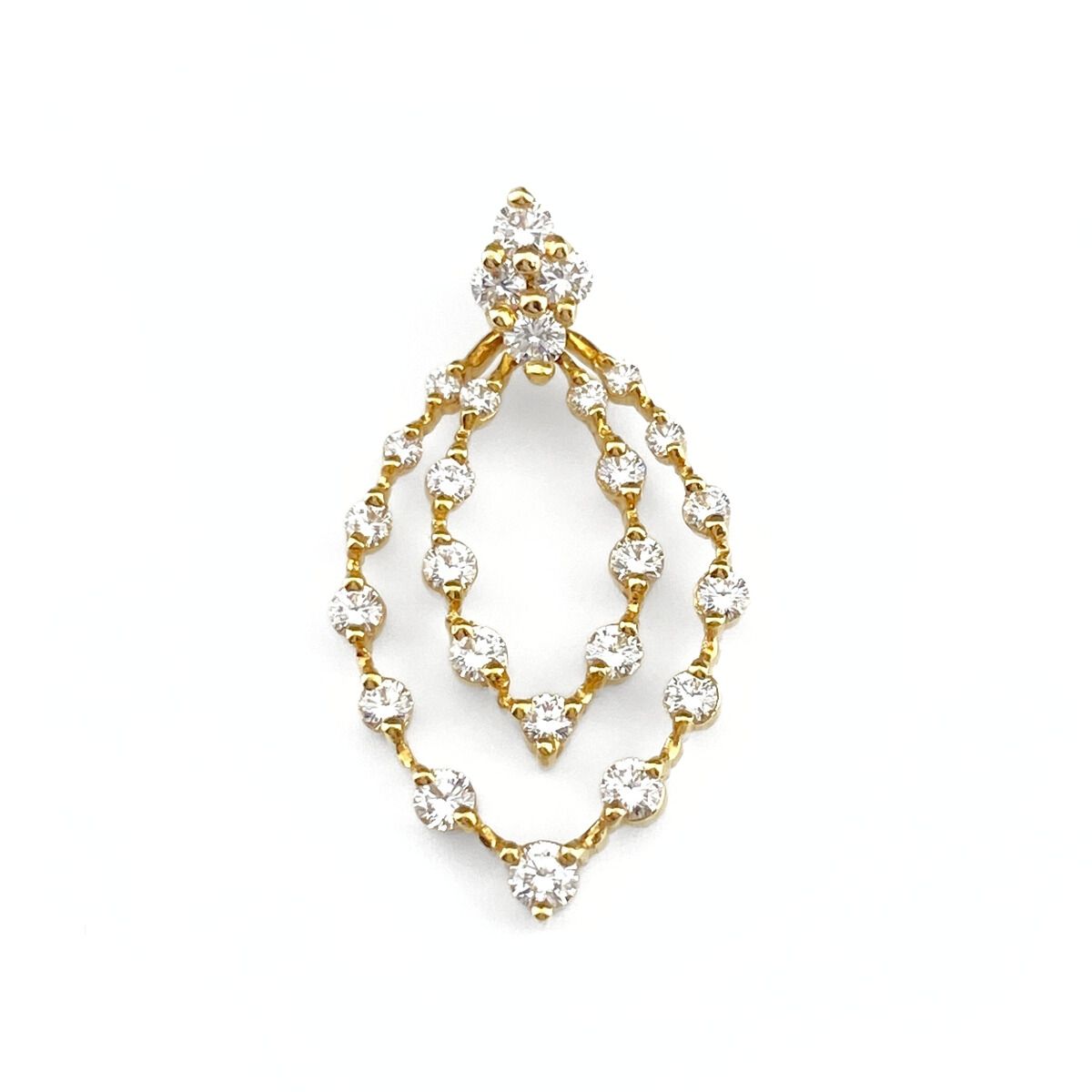 アクアスキュータム Aquascutum メレダイヤ ペンダントトップ YG イエローゴールド ペンダントトップ K18 ダイヤモンド レディース