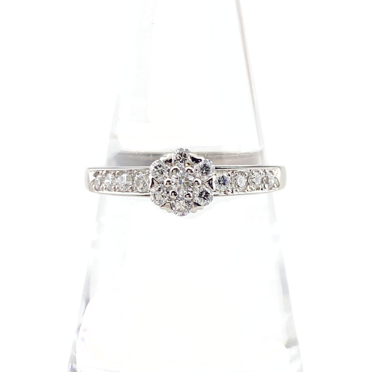 スタージュエリー STAR JEWELRY メレダイヤ デザインリング プラチナ 指輪 リング 13.5号 Pt950 ダイヤモンド レディース