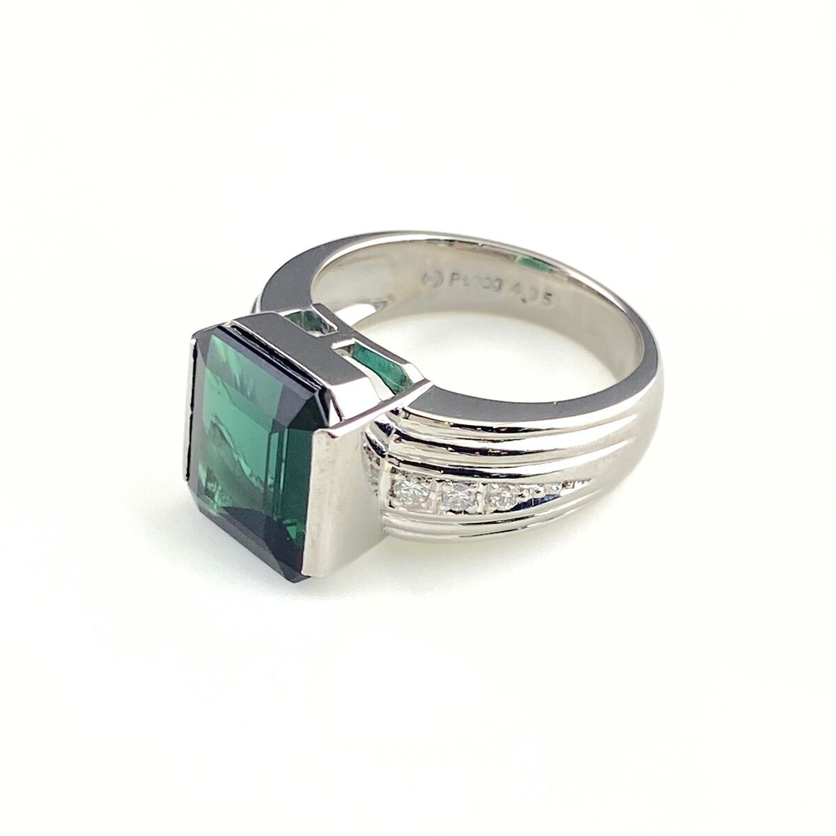 タサキ TASAKI トルマリン デザインリング プラチナ 指輪 メレダイヤ リング 11.5号 Pt 900 ダイヤモンド レディース