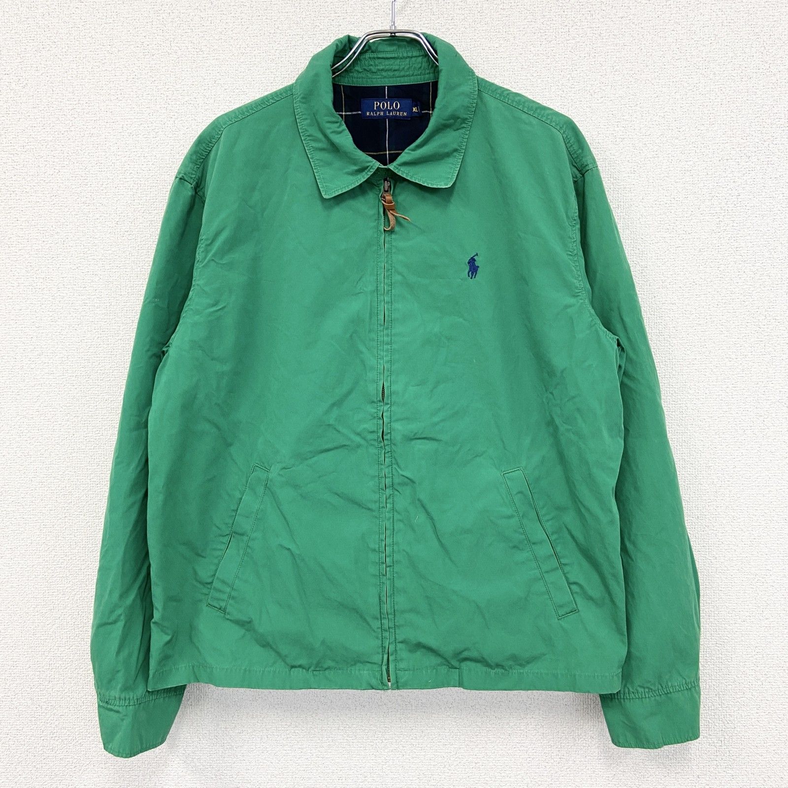 3点以上まとめ買いで20 OFF 古着 POLO RALPH LAUREN ポロラルフローレン ブルゾン スイングトップ 緑 グリーン XLサイズ