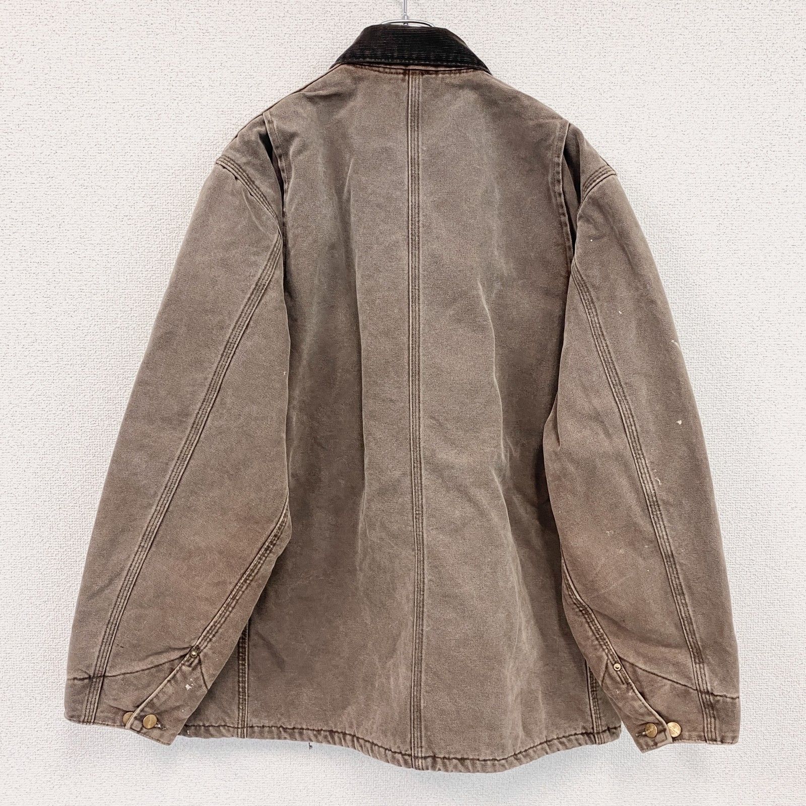 3点以上まとめ買いで20 OFF 古着 ~90s carhartt カーハート ミシガンチョアコート ダックカバーオール ブランケットライナー 茶色 ブラウン Lサイズ