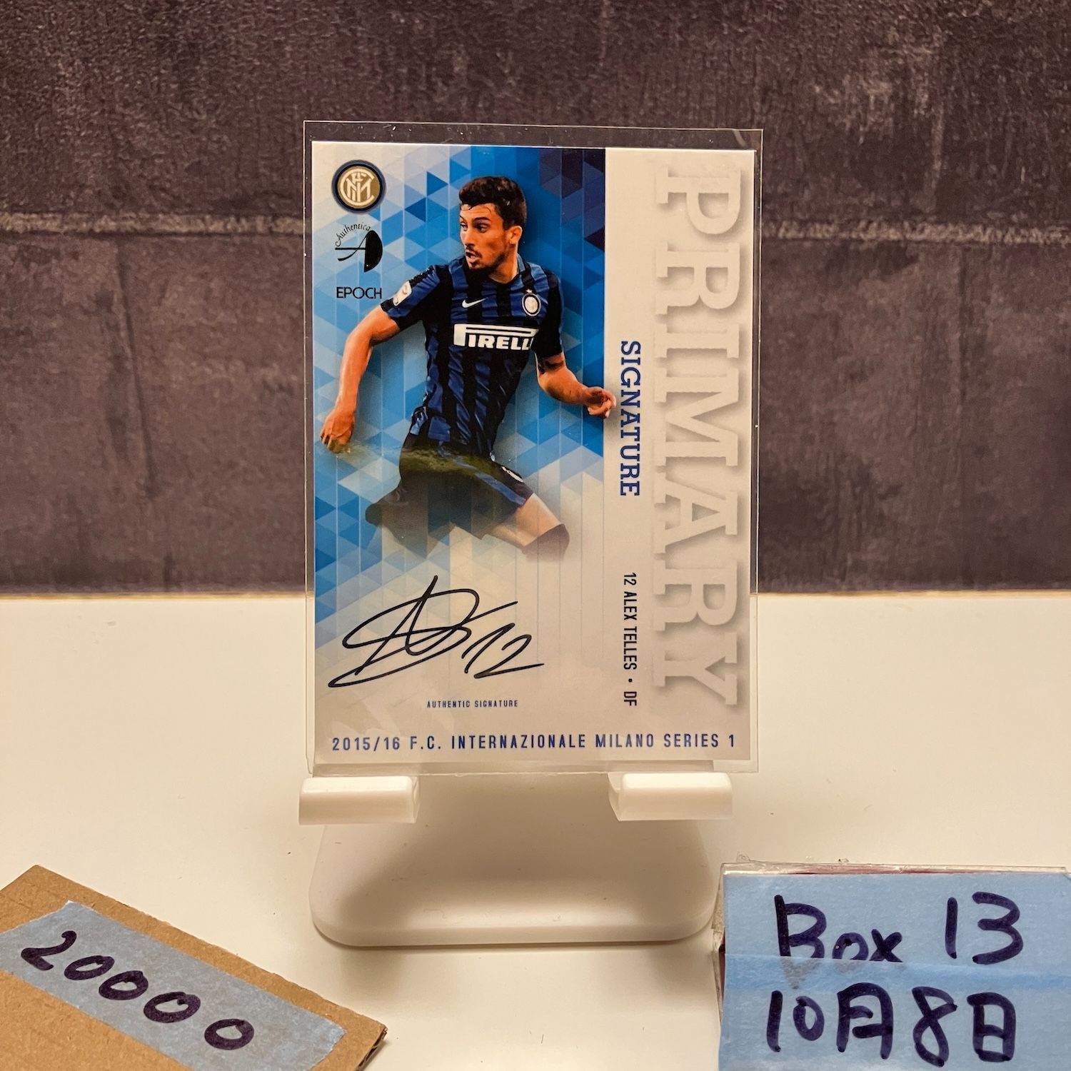 2015 Epoch Alex Telles アレックステレス 10 18 直筆サインカード インテル ミラノ Primary Signature カード