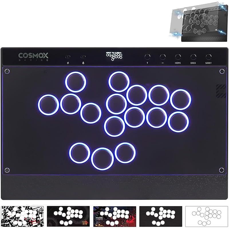 Haute 42 レバーレス アケコン レバーレスコントローラー C 16ブラック 自由度と性能を両立 磁石式着脱 ｜EVO大会対応 膝置き可｜ライトロック＆試合ロック PC Switch 2 PS 4 3など対応 静音強化 絶妙押し心地 無遅 1