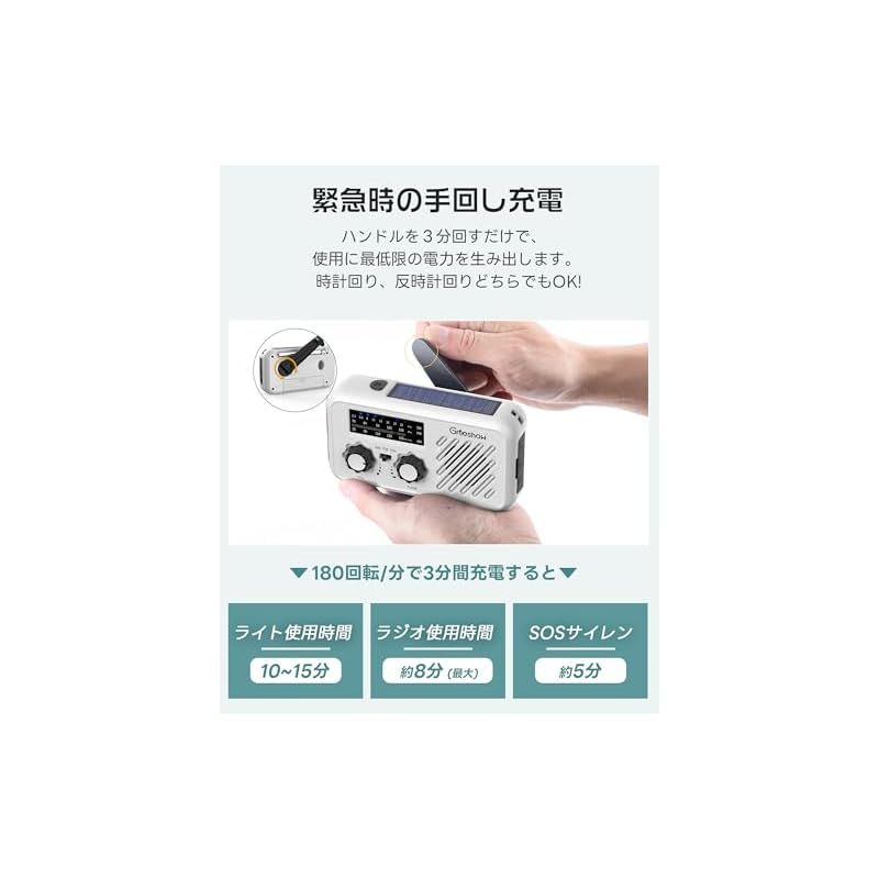 【防災安全協会推奨品認証】Greeshow 防災ラジオ 多機能 携帯ラジオ Amazon.co.jp: 【防災安全協会推奨品認証】Greeshow 防災ラジオ 多機能