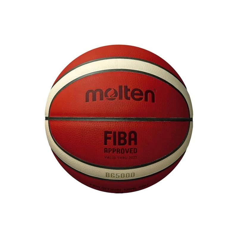 モルテン molten バスケットボール 天然皮革 貼り 7号球 一般男子 大学生 高校生 中学生 国際公認 検定球 BG 5000 B 7 G ブラウン 1
