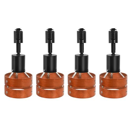 Aiwode レールライト 茶色の木製の円 ダクトレール用スポットライト E26口金 角度調節 ロック機構により脱落を防止 簡単なインストール 和風 目に優しい 節電 省スペース設計 寝室 レストラン 書斎 廊下 植物の 20e8b31b