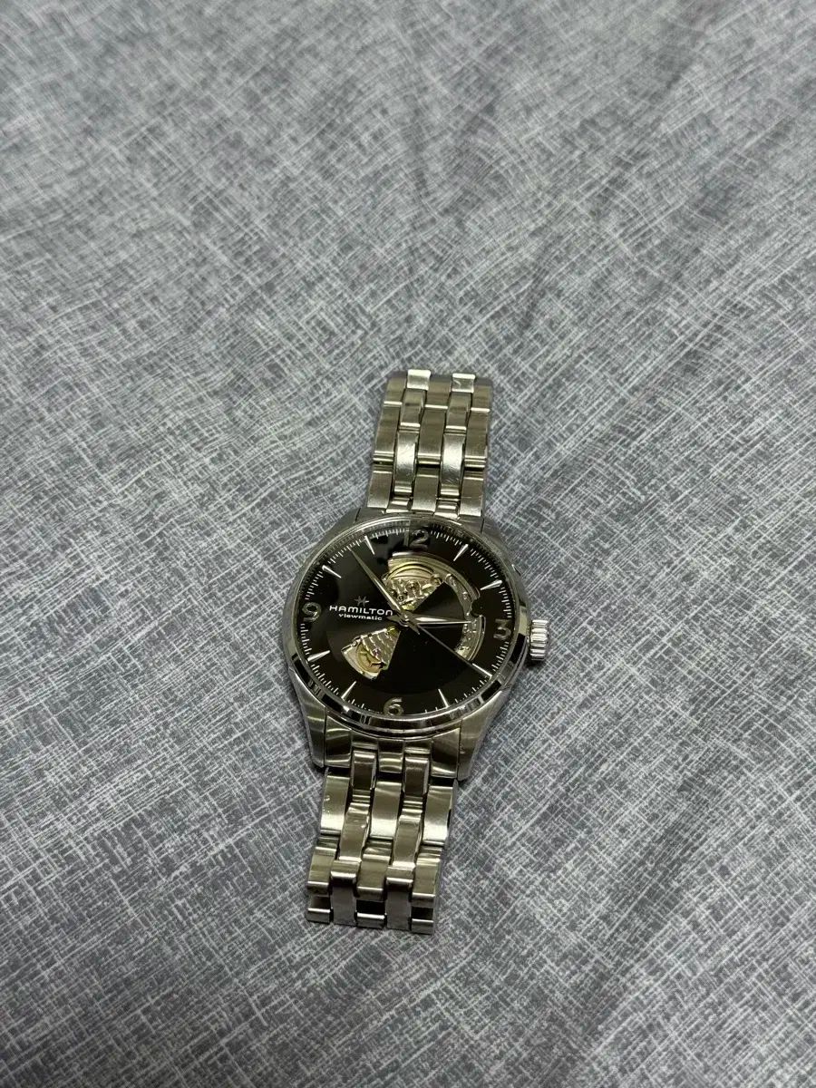 ハミルトン ジャズマスター オープン ハート オート 42mm スチール ブラック