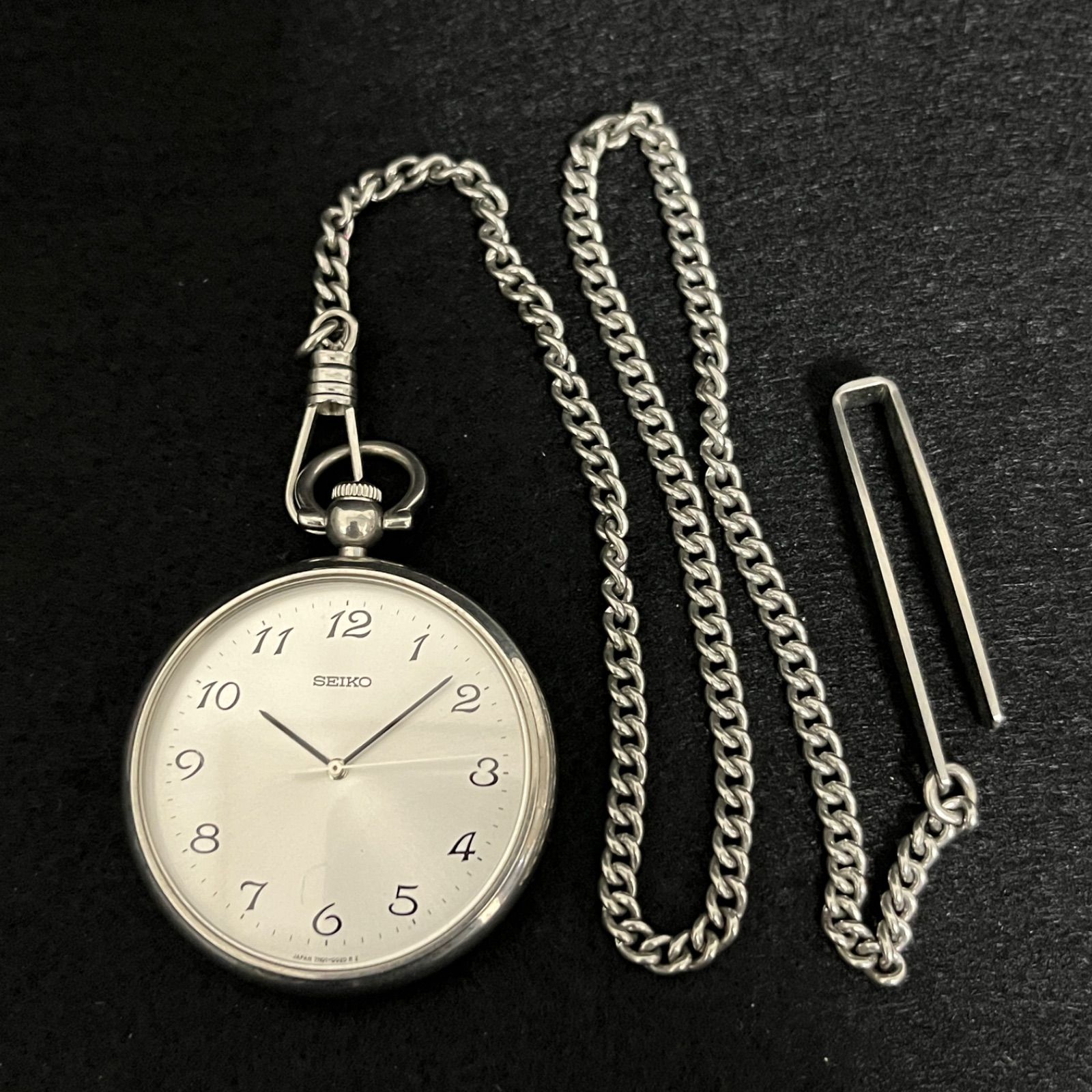 稼働品】 SEIKO セイコー 時計 アナログ 7N01-0020 懐中時計 シルバー 