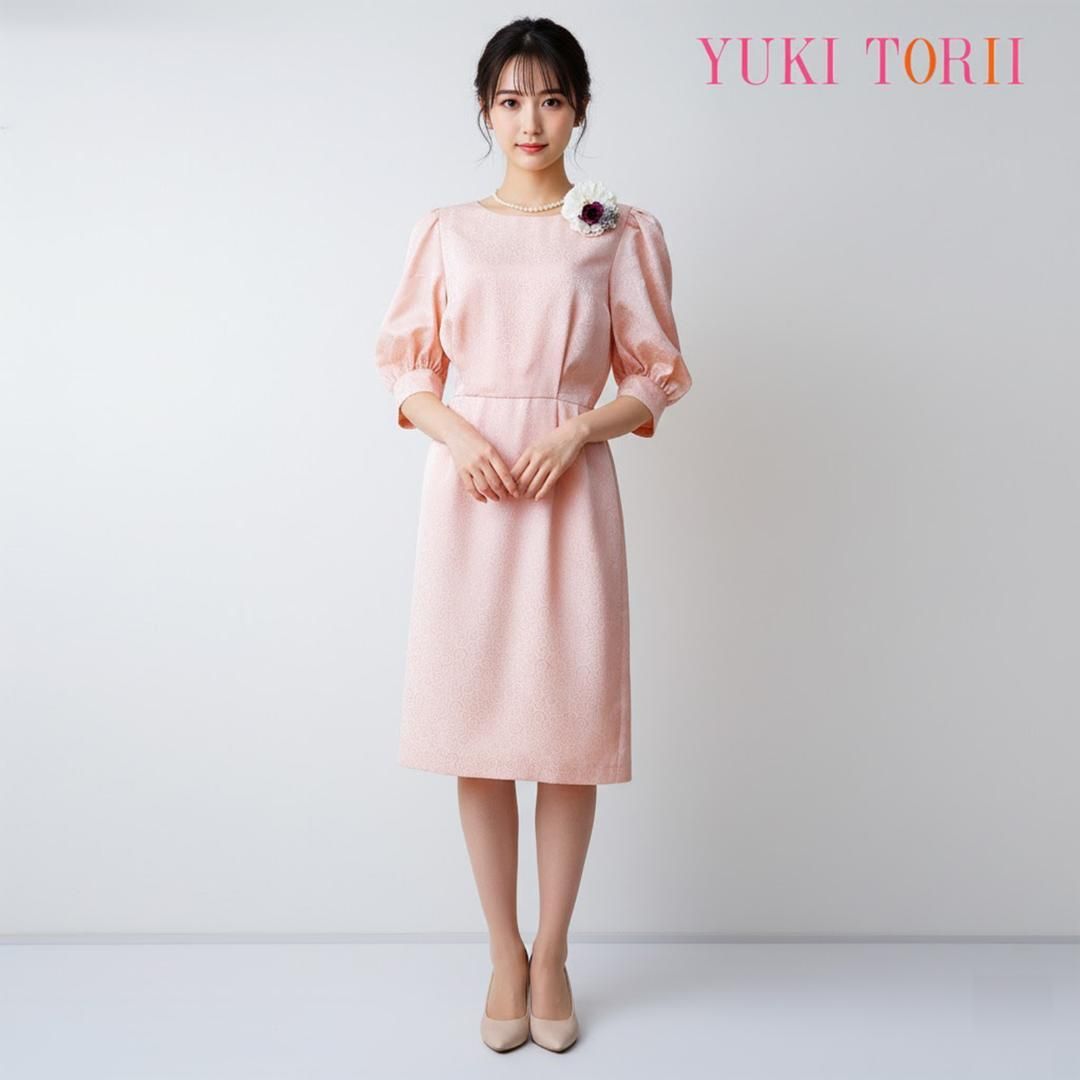 当日発送 ユキトリイ セレモニー 9号 ピンク バラの地模様 上品