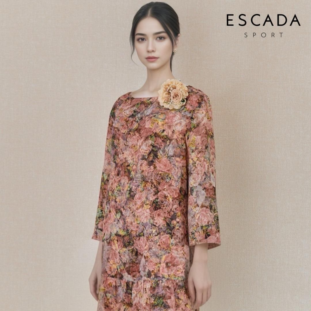 当日発送 エスカーダスポート セレモニー XS シルク 花柄