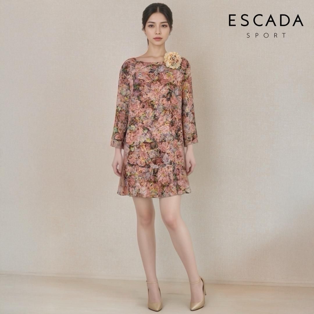 当日発送 エスカーダスポート セレモニー XS シルク 花柄