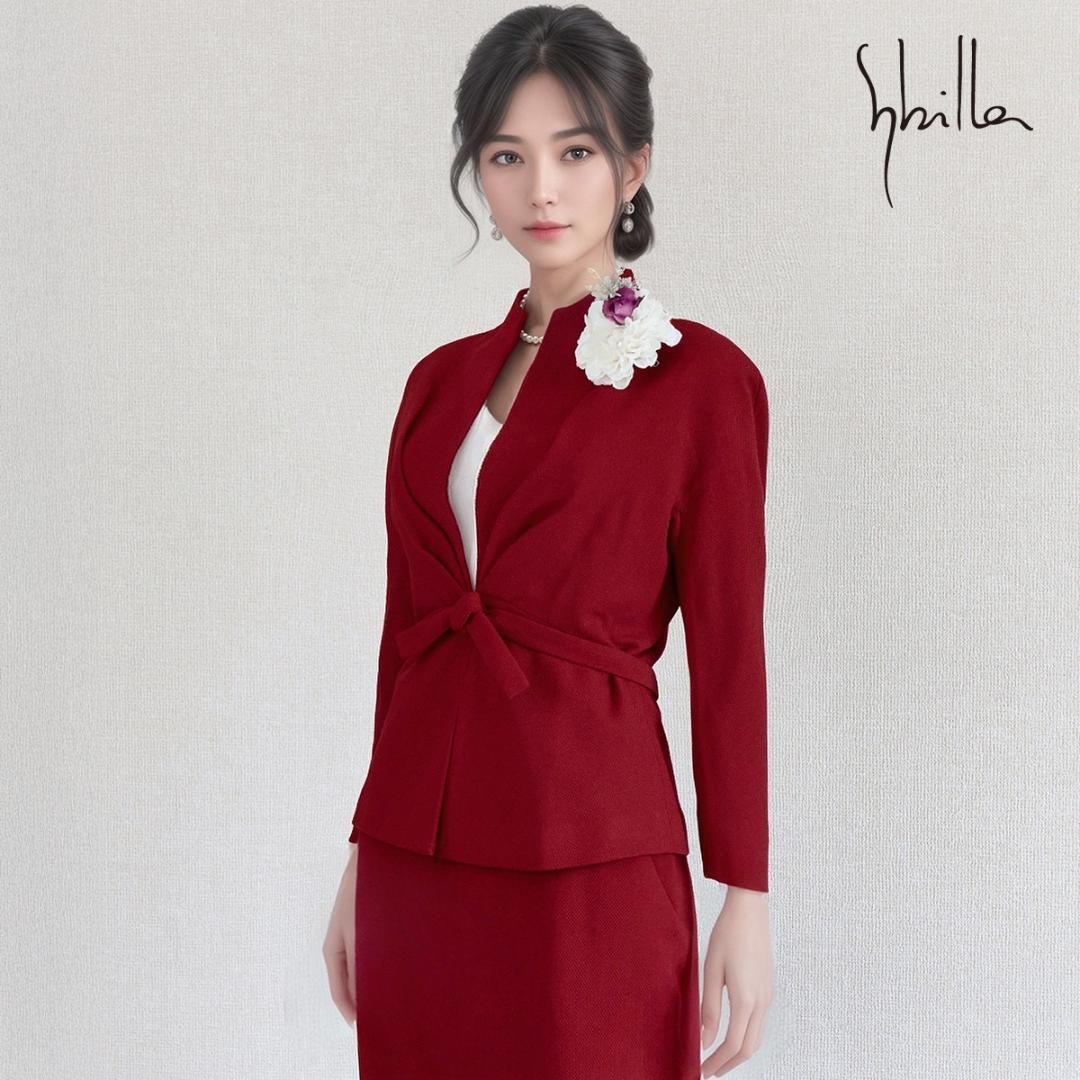 当日発送 シビラ セレモニー S 赤 上品な爽やかさ マキシ丈