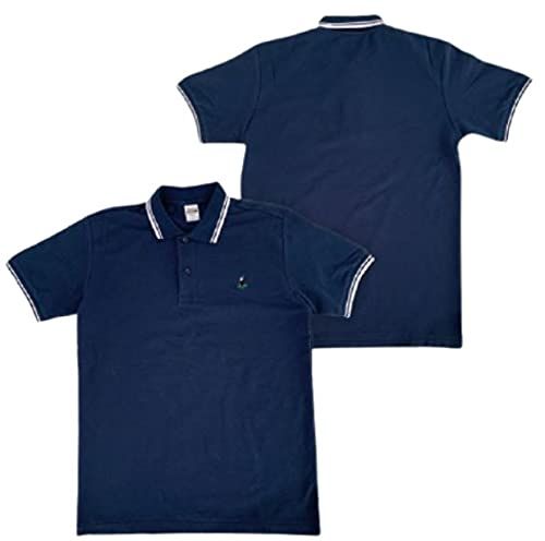 MAN WITH A MISSION マンウィズアミッション 公式グッズ 2021年 ちょいノリ親父の鰐乗りポロシャツ ネイビー×ホワイト L