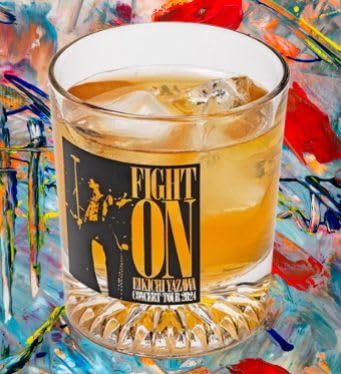 矢沢永吉 EIKICHI YAZAWA グッズ FIGHT ON 2025 グラス ロックグラス 陳列オブジェ その他 