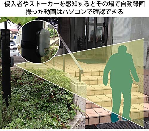 リーベックス Revex indoor 防犯 カメラ 録画式 センサー カメラ microSDカード 別売 SD1000 ブラック W6.2×H13.9×D5.4cm 73adbf94