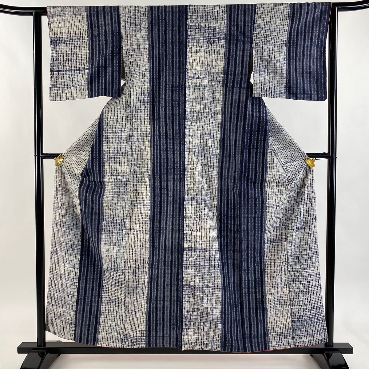 ★専用★美品 小紋 単衣 縫い締め絞り 紺 身丈157cm 袷 お洒落 ☆専用☆美品 小紋 単衣 縫い締め絞り 紺 身丈157cm 袷 お洒落 美品