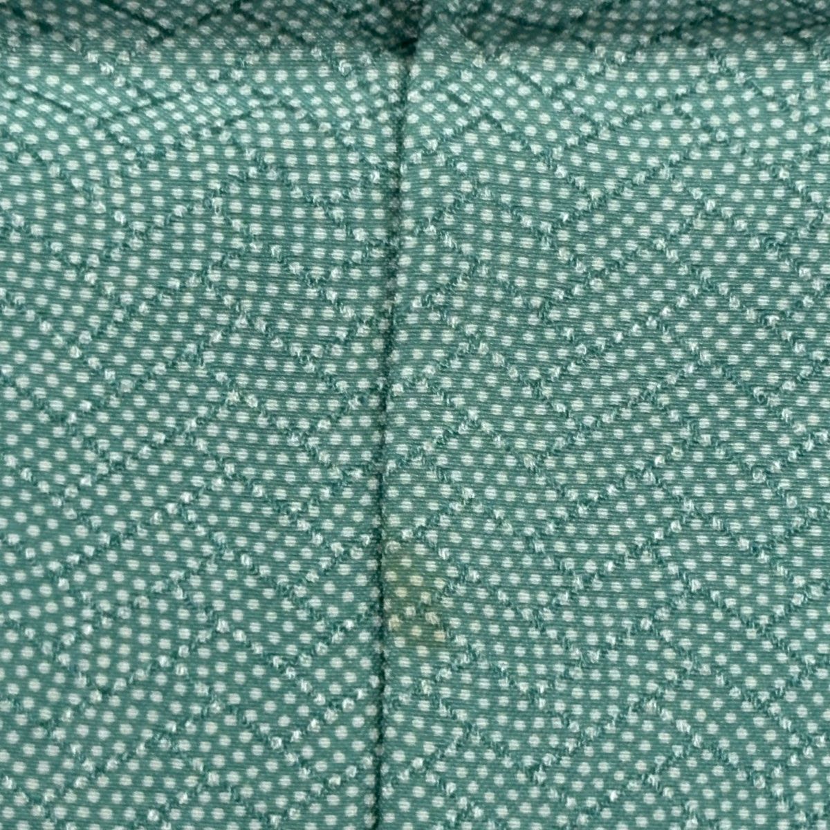  江戸小紋 身丈152 5 cm 裄丈62 S 単衣 落款 鮫 地紋 薄緑 正絹 秀品 一つ紋 小紋 着物