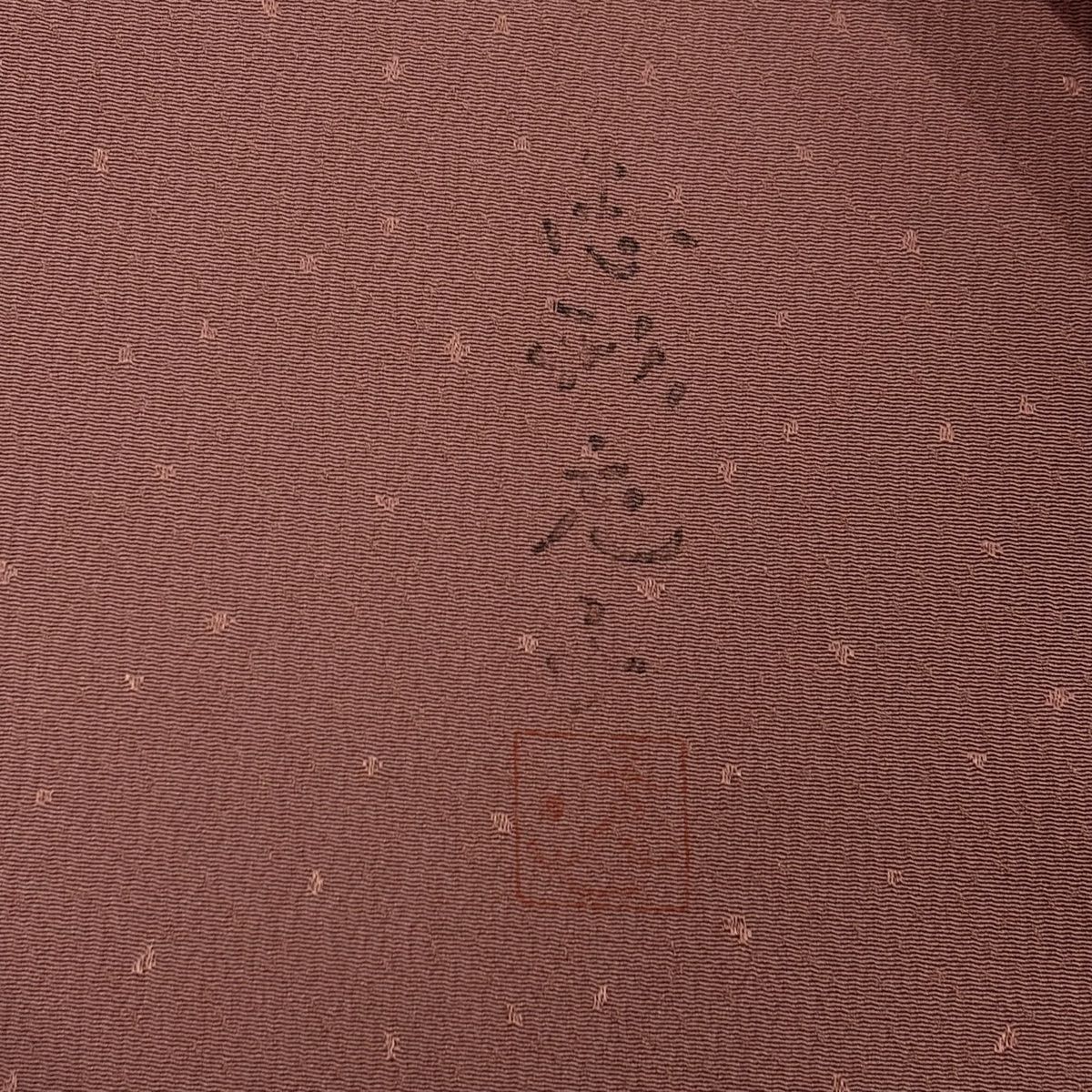  訪問着 身丈171 5 cm 裄丈68 L 袷 落款 色紙 草花 金彩 赤紫 正絹 秀品 訪問着 付け下げ 着物