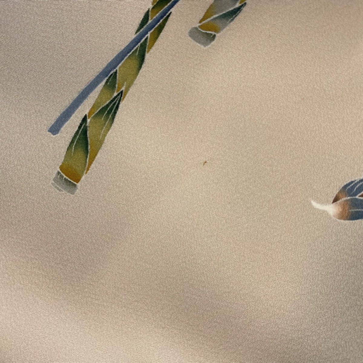  付下げ 身丈155 cm 裄丈64 M 袷 彌一 落款 生り物 野菜 ぼかし 灰茶 正絹 訪問着 付け下げ 着物