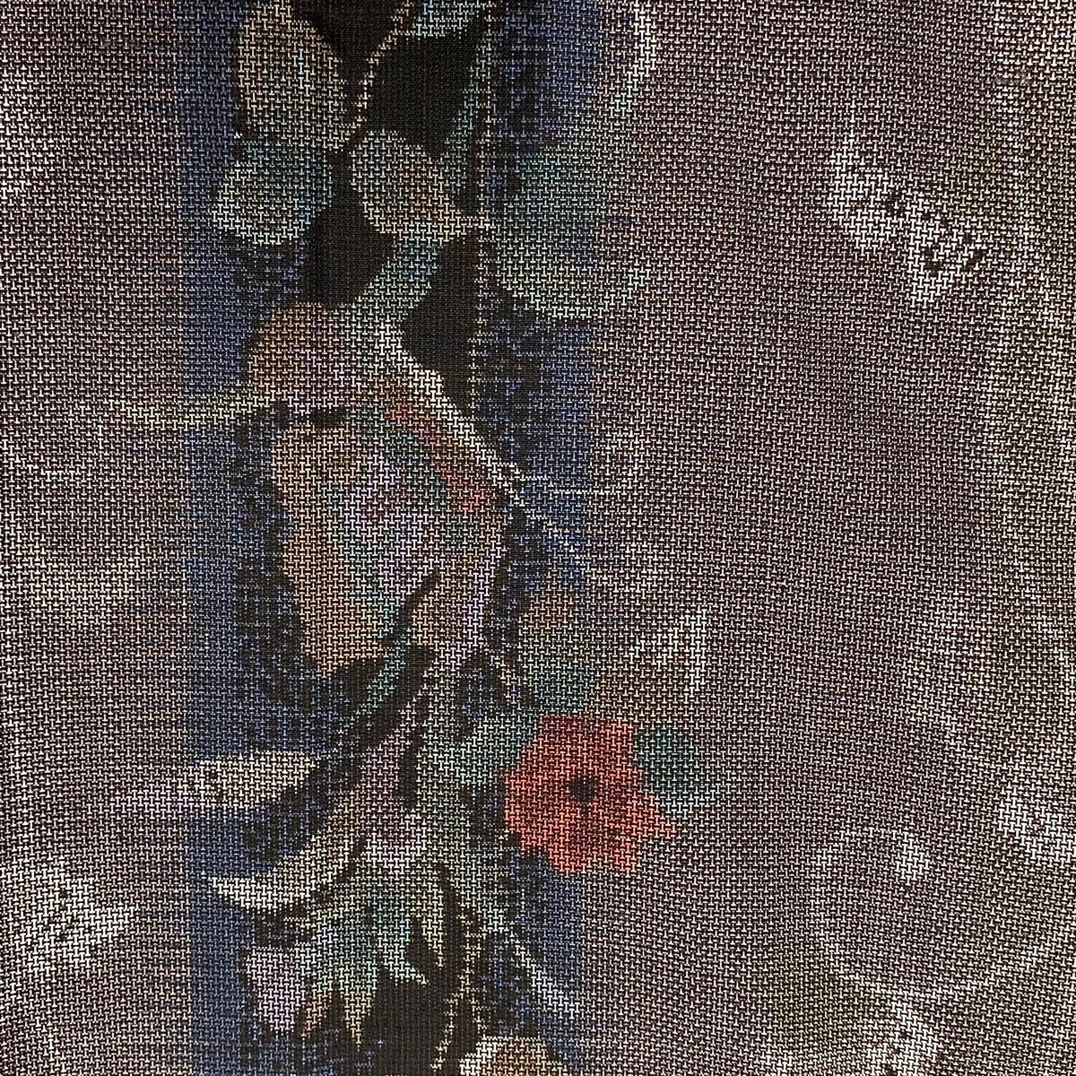  紬 身丈157 cm 裄丈64 5 M 袷 蝶 草花 茶紫 正絹 紬 着物