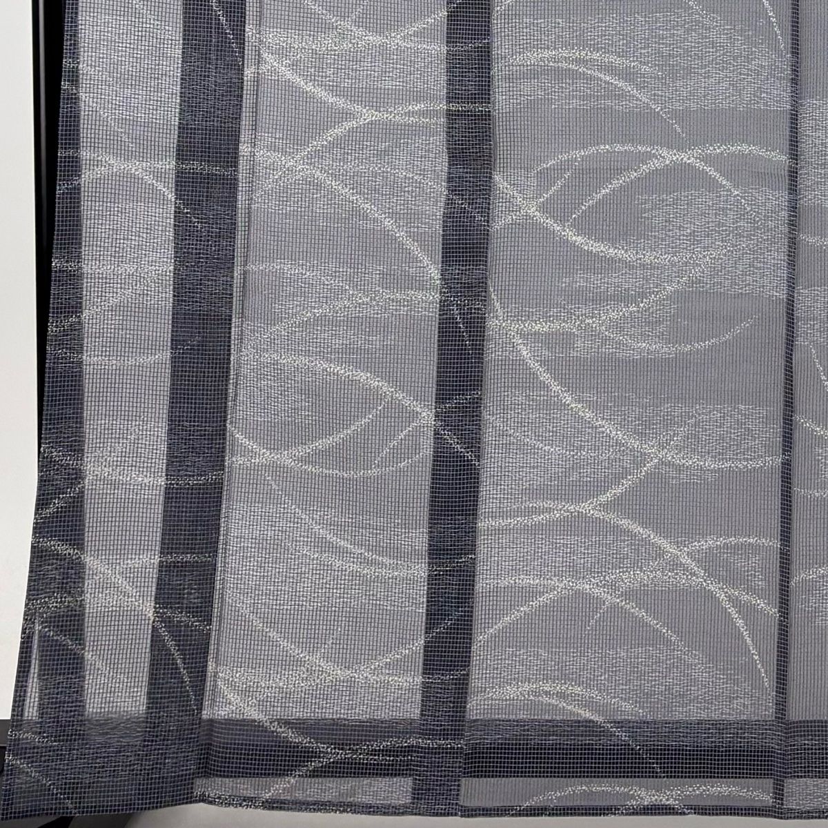 小紋 身丈165 cm 裄丈65 M 薄物 絹紅梅 芝 灰紫 正絹