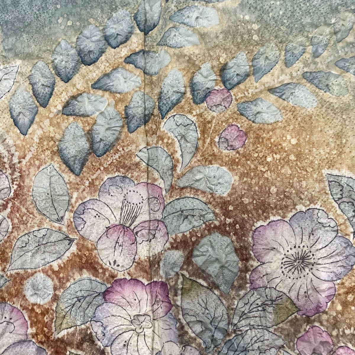  訪問着 身丈162 5 cm 裄丈67 M 袷 落款 辻が花 ぼかし 薄緑 正絹 訪問着 付け下げ 着物