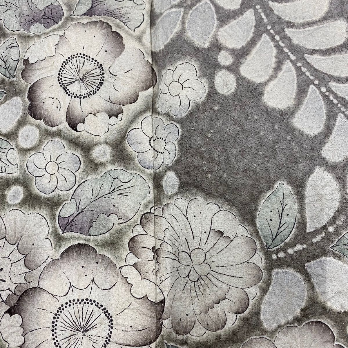  訪問着 身丈156 5 cm 裄丈62 S 袷 落款 辻が花 銀通し ぼかし 茶色 正絹 訪問着 付け下げ 着物