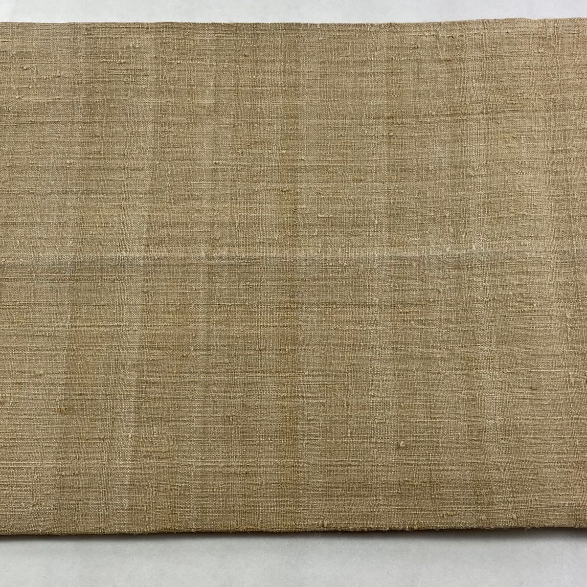 美品】 開き名古屋帯 名品 紬地 葉柄 購入 ベージュ 正絹 【】 美品】 開き名古屋帯 名品 紬地 葉柄 購入 ベージュ 正絹 【】