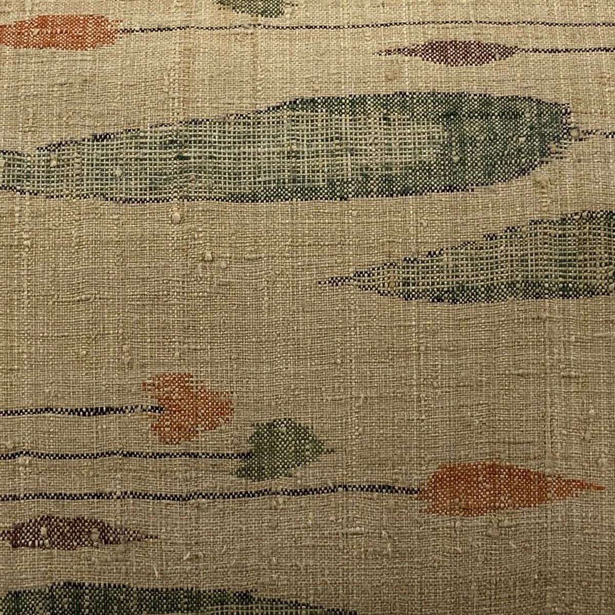 美品】 開き名古屋帯 名品 紬地 葉柄 購入 ベージュ 正絹 【】 美品】 開き名古屋帯 名品 紬地 葉柄 購入 ベージュ 正絹 【】