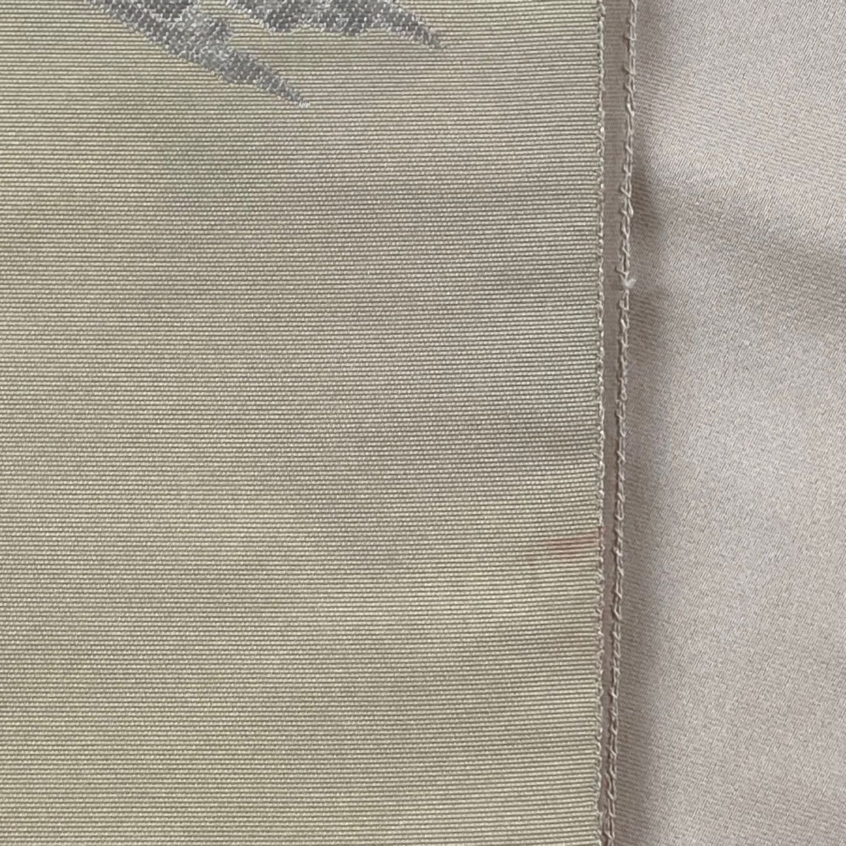  袋帯 由水十久監修 落款 人物 箜篌 ベージュ お太鼓柄 正絹 袋帯 帯