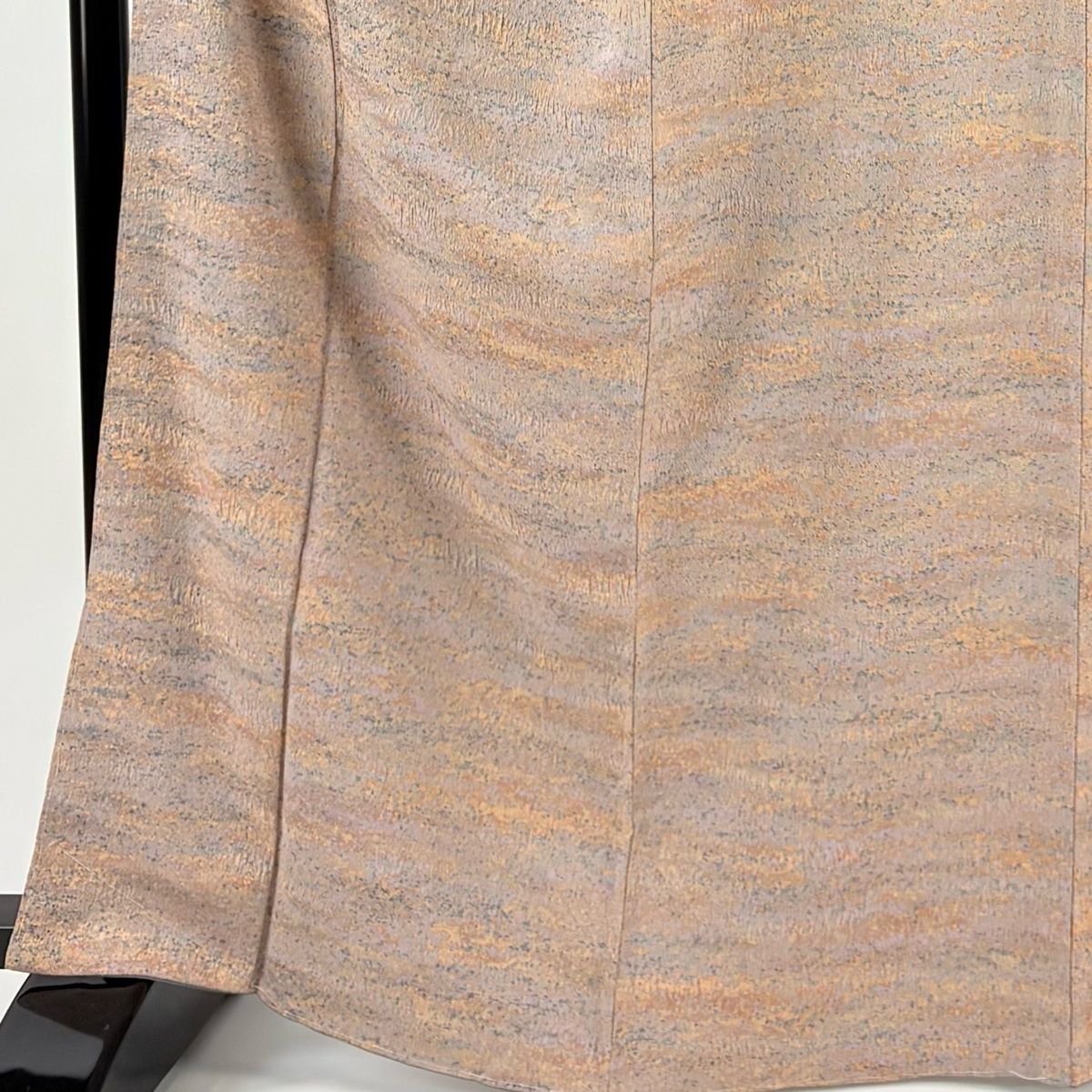 小紋 身丈166 cm 裄丈68 L 袷 陶彩染 霞 小豆色 正絹 秀品