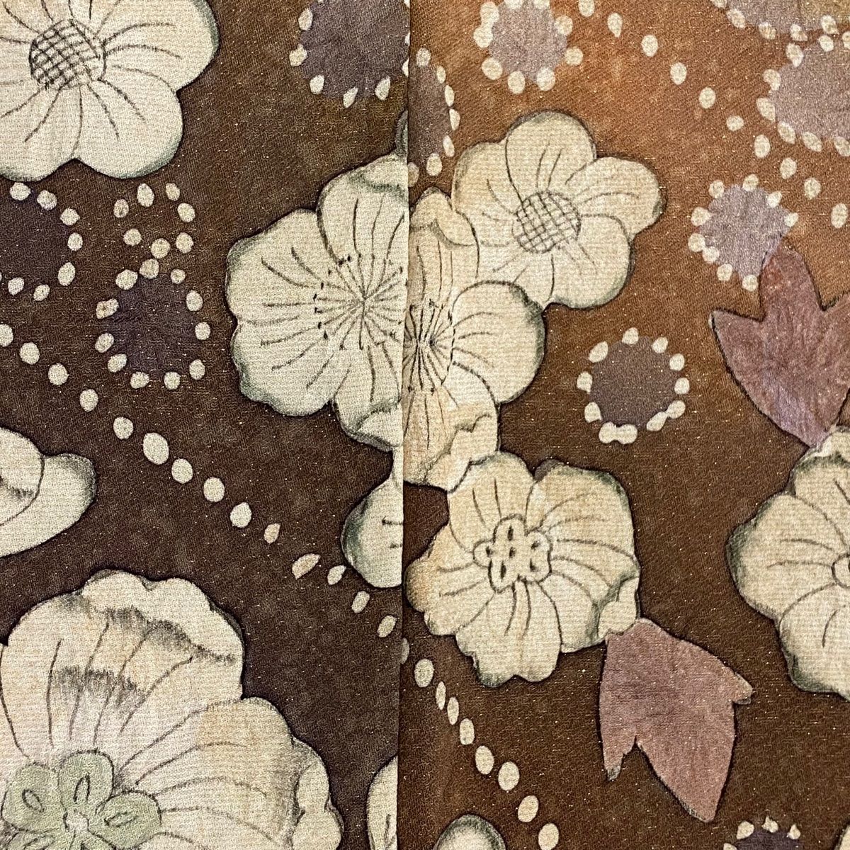  訪問着 身丈168.5 cm 裄丈69 L 袷 草花 金通し ぼかし 薄オレンジ 正絹 秀品 訪問着 付け下げ 着物