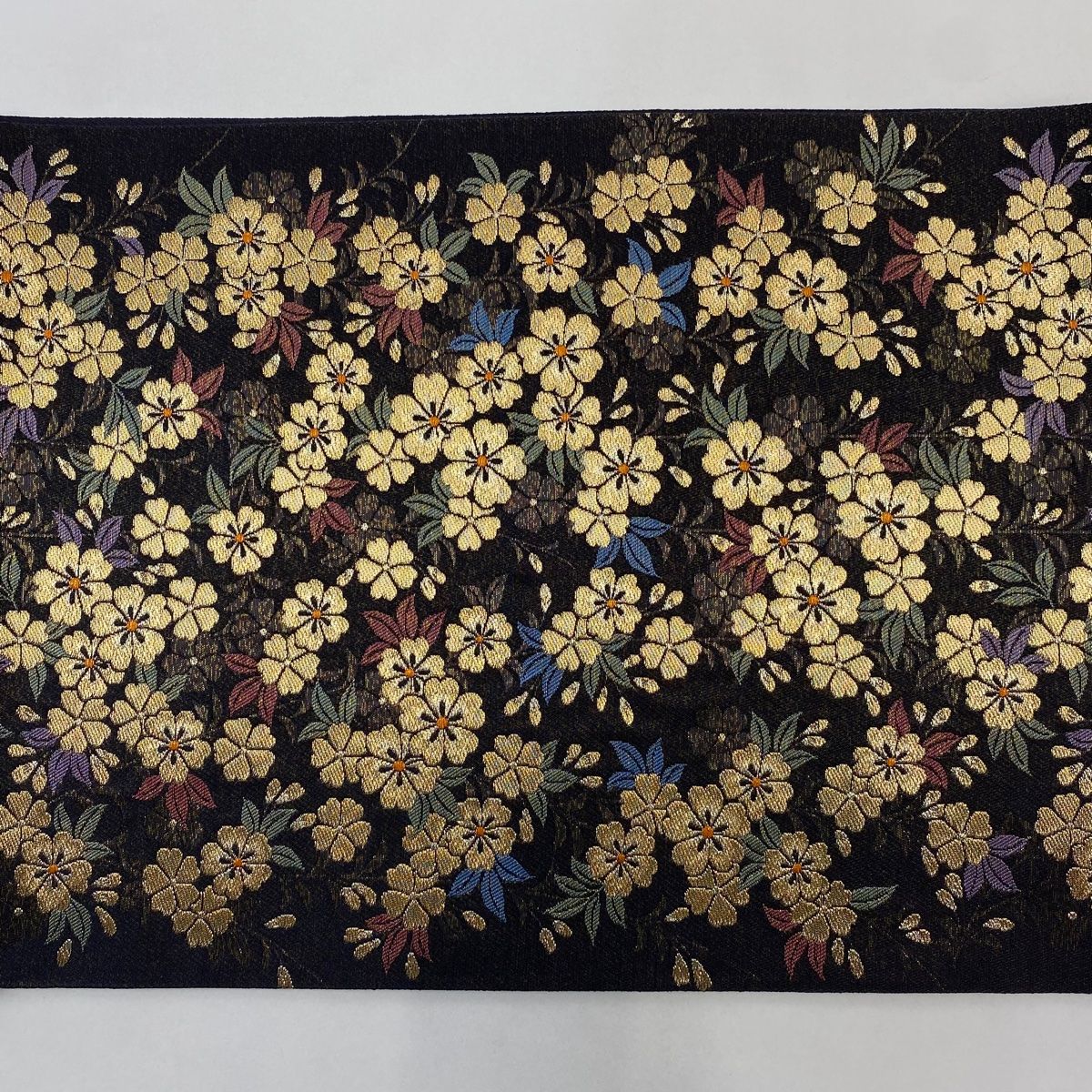 美品】 袋帯 秀品 桜 金糸 濃紫 六通 正絹 【中古】 - メルカリ