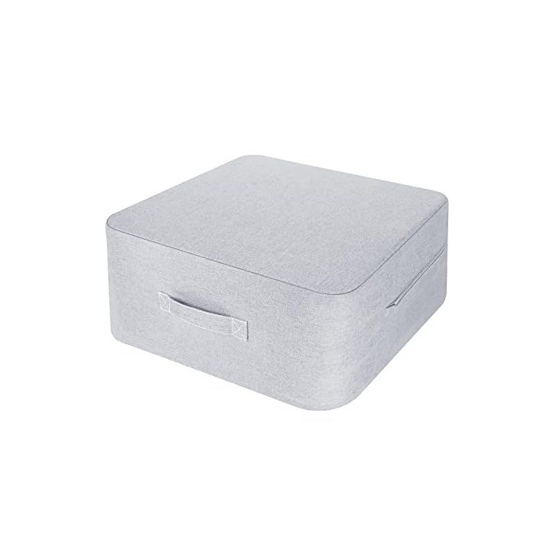 Homwarm トランポリン 室内 大人用 静音 エクササイズ 家庭用 省スペース 外カバー取り外し 洗濯 50x50x20cm グレー