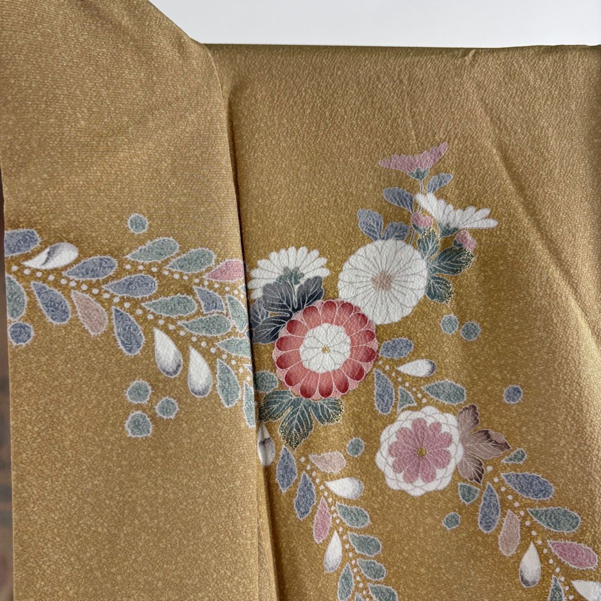 訪問着 袋帯2点セット身丈161cm 裄丈68.5cm L 袷 花 流水 正絹 訪問着 袋帯2点セット身丈161cm 裄丈68.5cm L 袷 花 流水