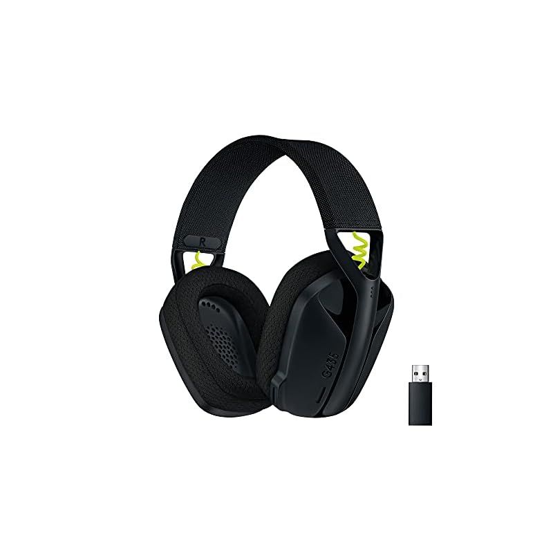 Logicool G ゲーミングヘッドセット G435BK ゲーミング ワイヤレス ヘッドセット 軽量 165g LIGHTSPEED Bluetooth マイク付き 充電 18時間連続使用 ヘッドホン ヘッドフォン 無線 PS5 PS4 PC Windo