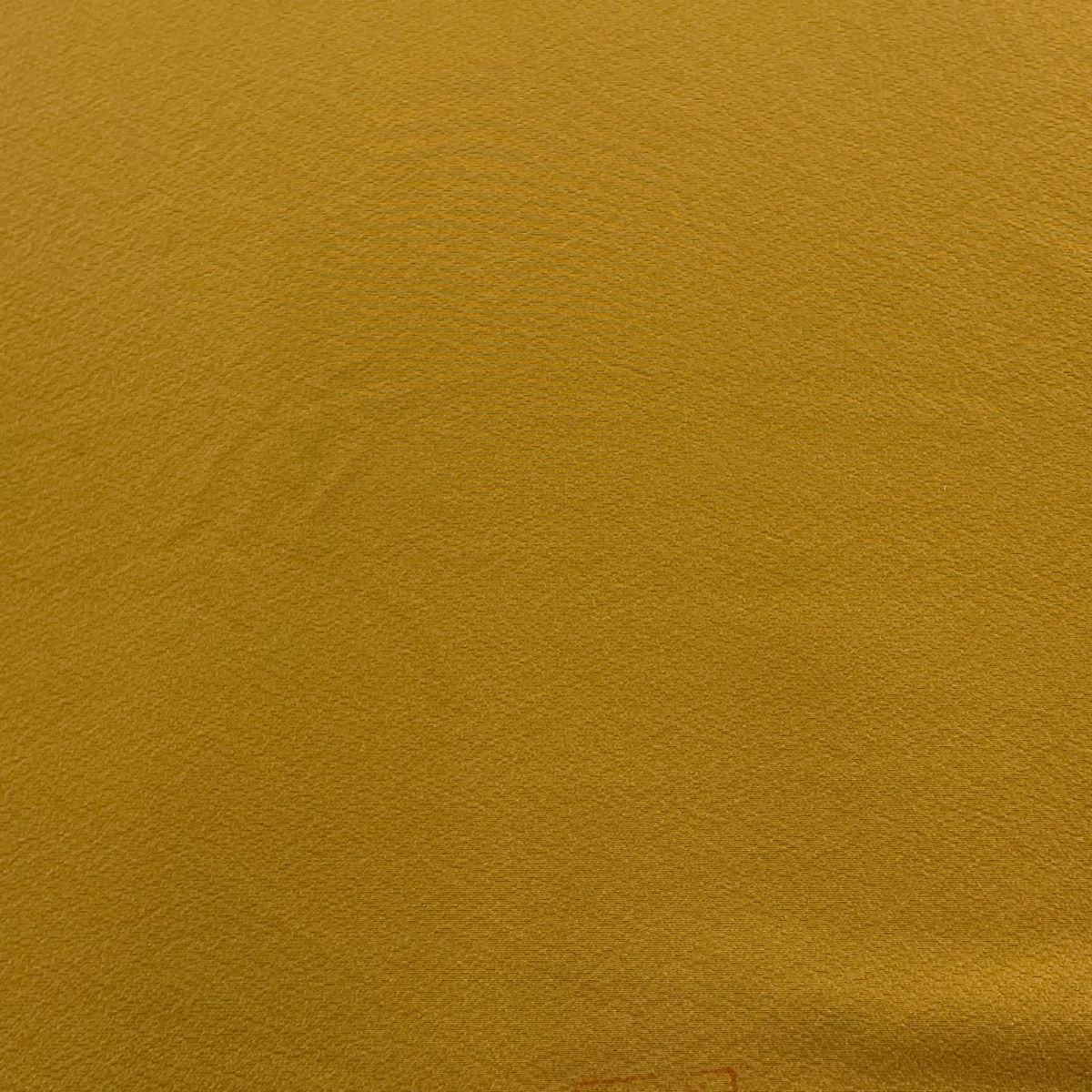 反物 秀品 色無地 山吹茶 草木染 山吹茶色 正絹