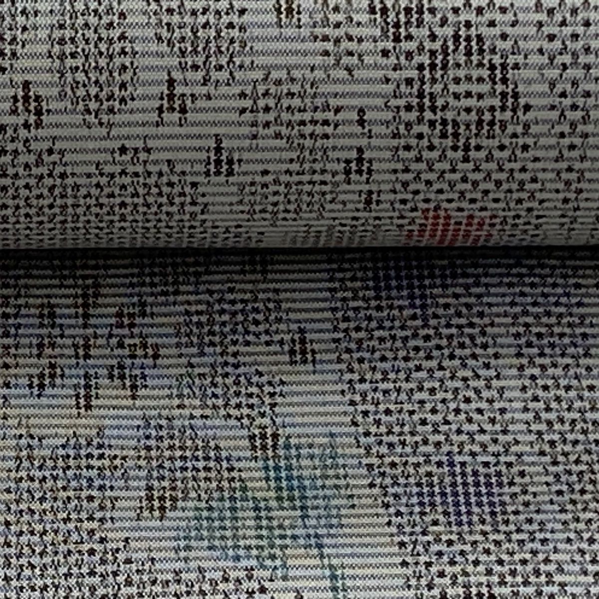  反物 秀品 紬 証紙 花唐草 幾何学 灰茶 正絹 その他 着物反物