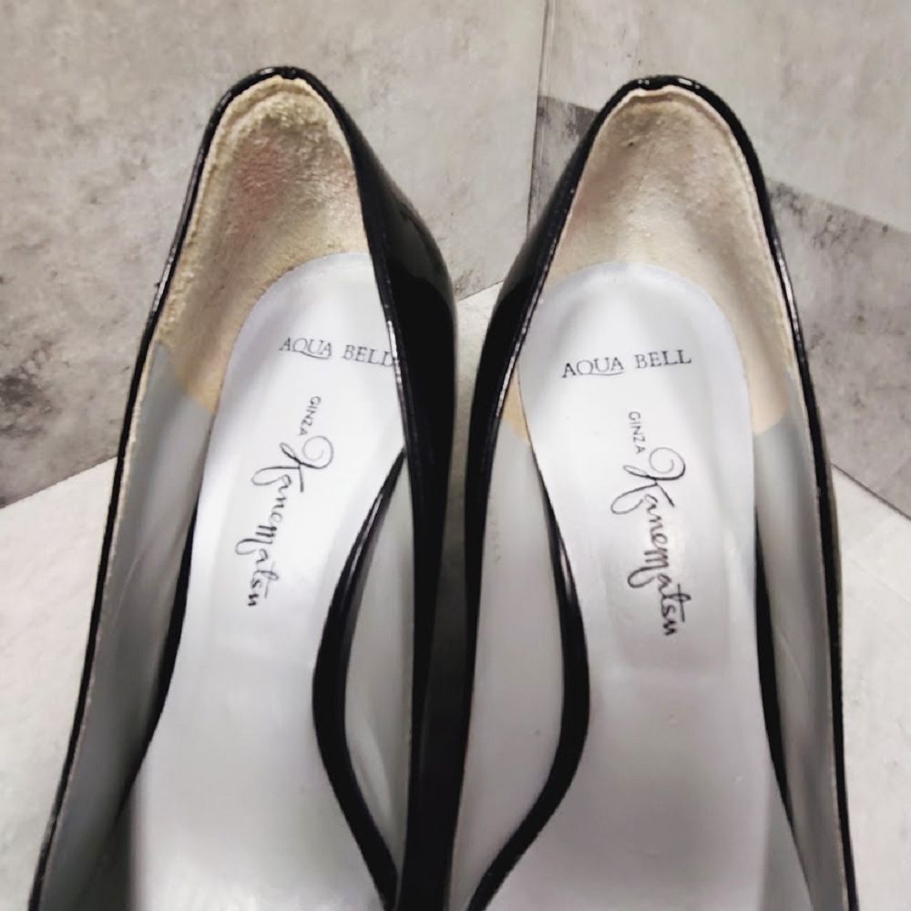 ☆ GINZA Kanematsu ☆ パンプス 23.5 ブラック エナメル - メルカリ