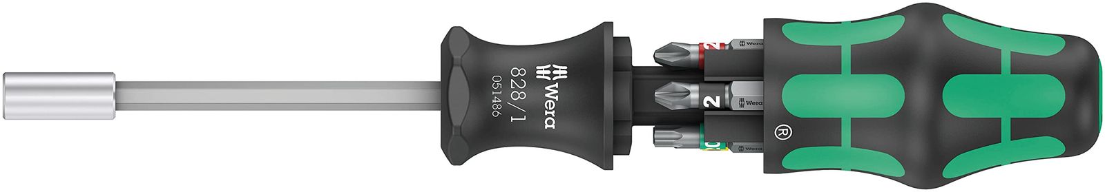 WERA ヴェラ 6本組ビットドライバーセット プラスPH1・2 ポジ2 トルクスTX20・25 マイナス0.8×5.5mm 051510 [KK 27 Set 1]