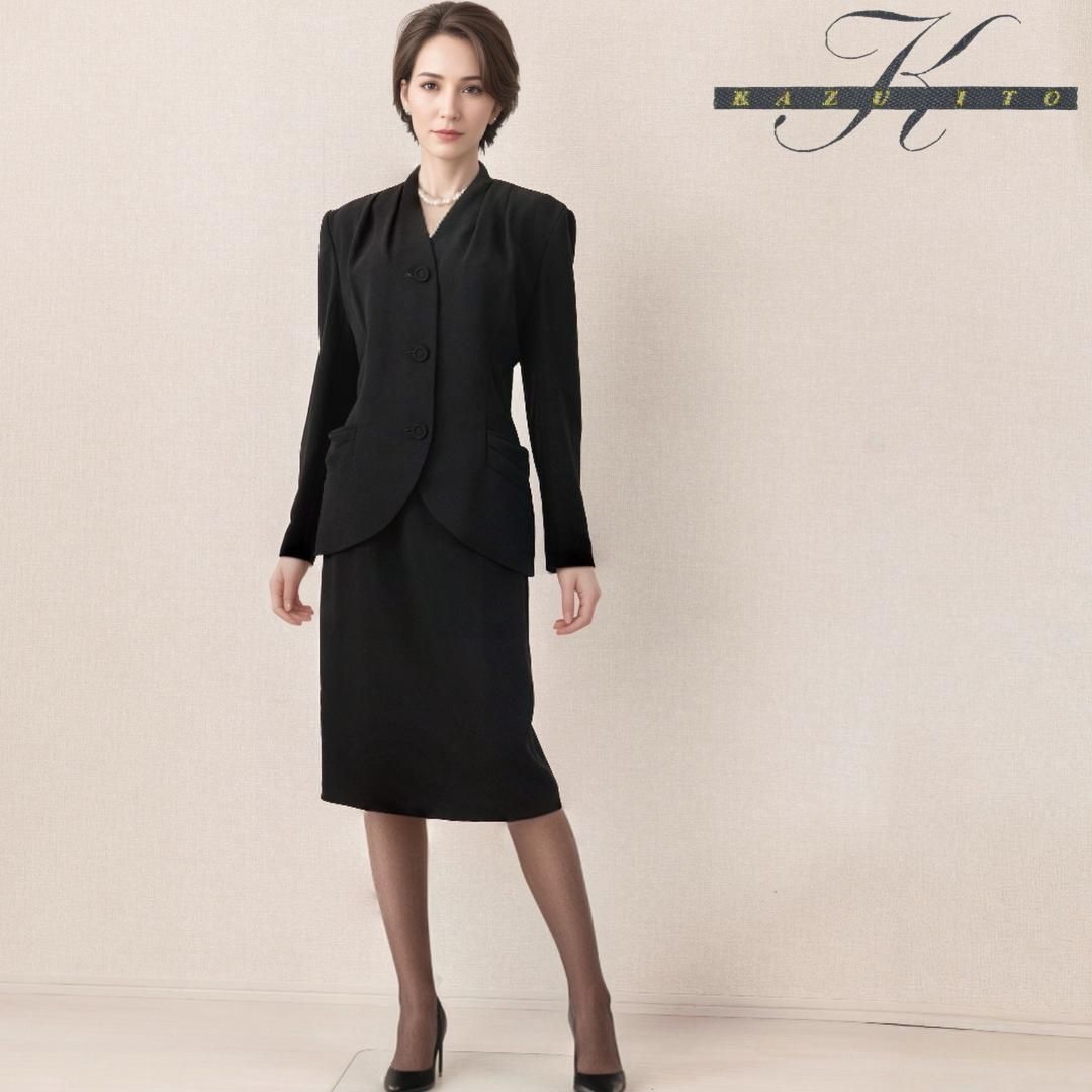〇当日発送 カズイトウ 礼服 9号 黒 きちんとした印象
