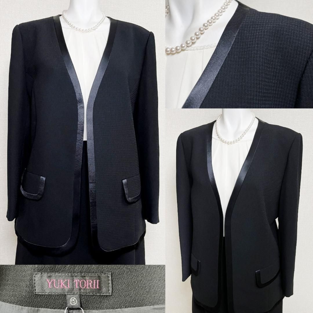 【極美品】YUKI TORII 最高級 セットアップ ツイード ラメ 金ボタン 極美品】YUKI TORII 最高級 セットアップ ツイード ラメ 金ボタン